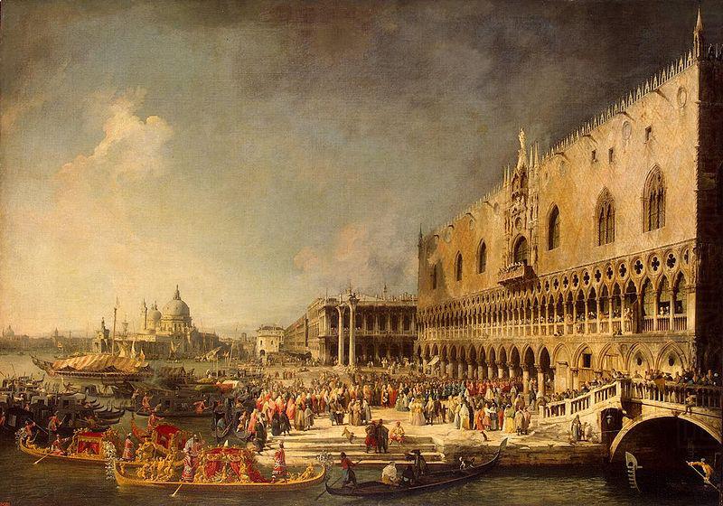 Giovanni Antonio Canal Empfang eines franzosischen Gesandten in Venedig china oil painting image